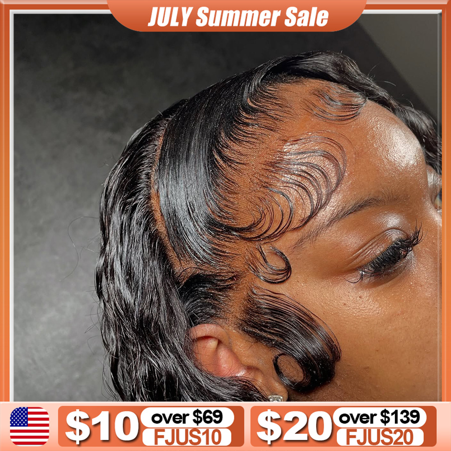Hd Lace Frontal Wig Human Hair Pre Plucked - 250% 13X4 HD 투명 레이스 풀