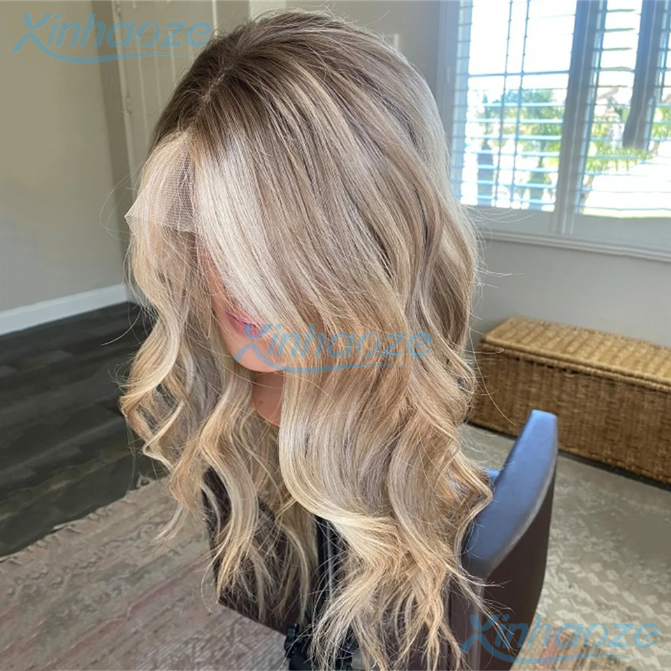 613 Blonde Body Wave Lace Front Wig - # 8/613 하이라이트 가발 인모 바디