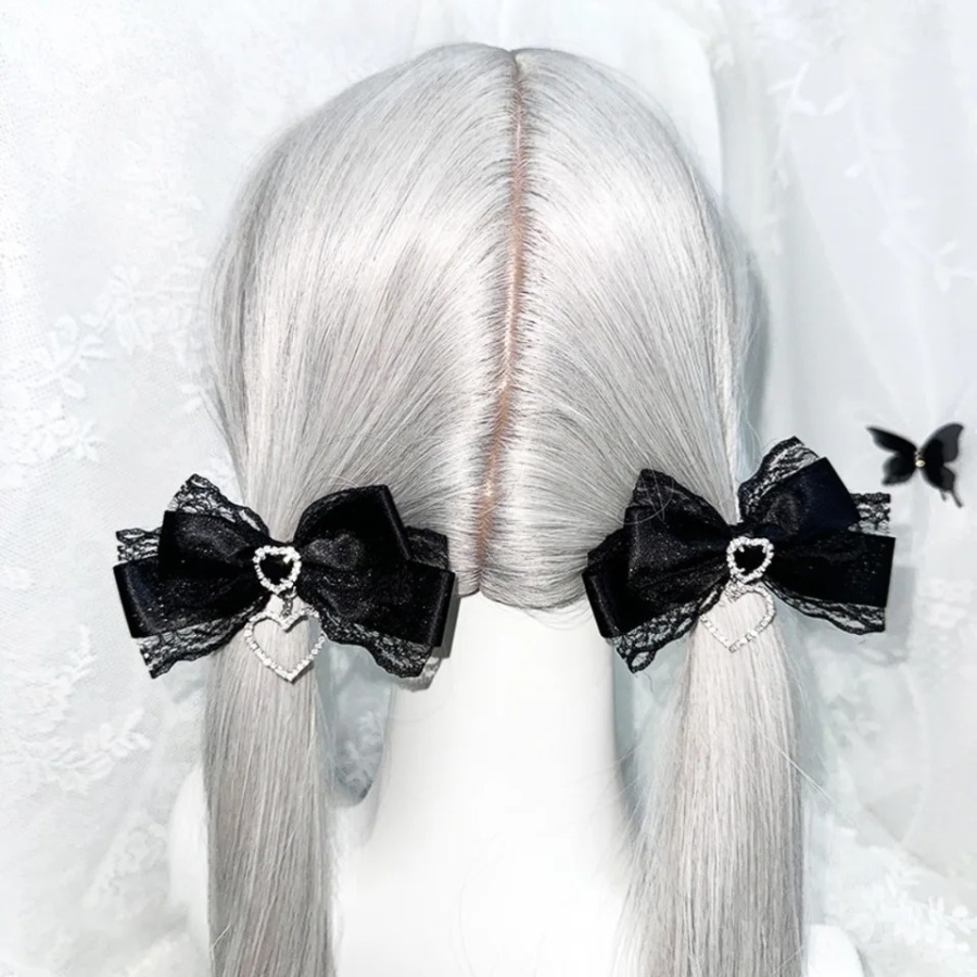 Hair Clips - 1/2Pc Kawaii Y2k 스타일 고딕 헤어