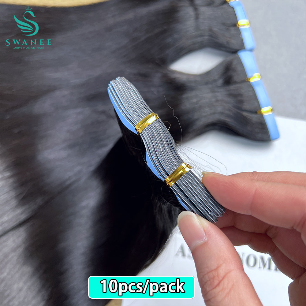 Invisible Tape In Extensions Real Hair - 스트레이트 미니 테이프 인 휴먼 헤어