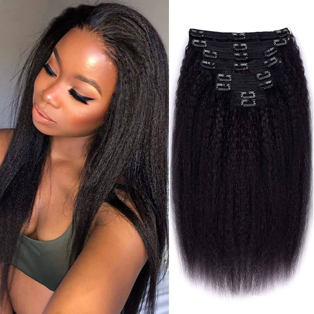 Seamless Clip In Hair Extensions Human Hair - 인간의 머리카락 확장에 변태 스트레이트 클립