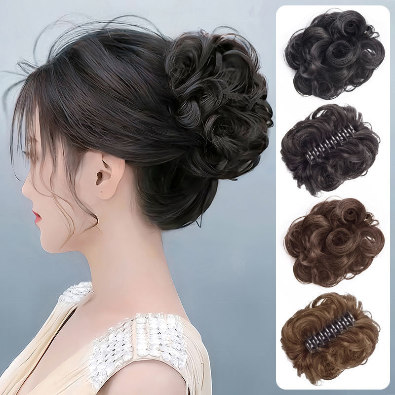 Claw Clip Messy Bun Hair Piece - 새로운 합성 시뇽 메시 번 클립형