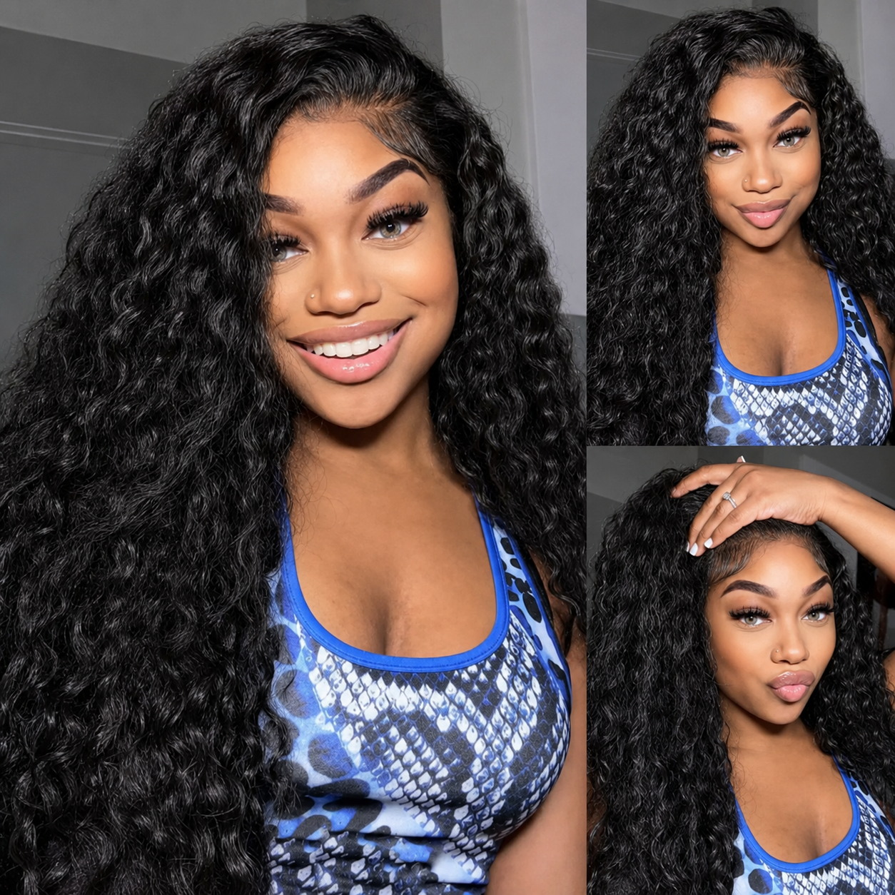 Hd Lace Frontal Wig Human Hair Pre Plucked - 울트라 피티드 250% 곱슬머리 인모 가발
