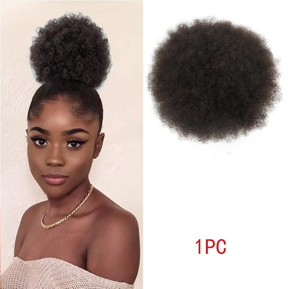 Drawstring Afro Curly Puff Ponytail - 아프로 퍼프 드로스트링 포니테일 짧은 합성