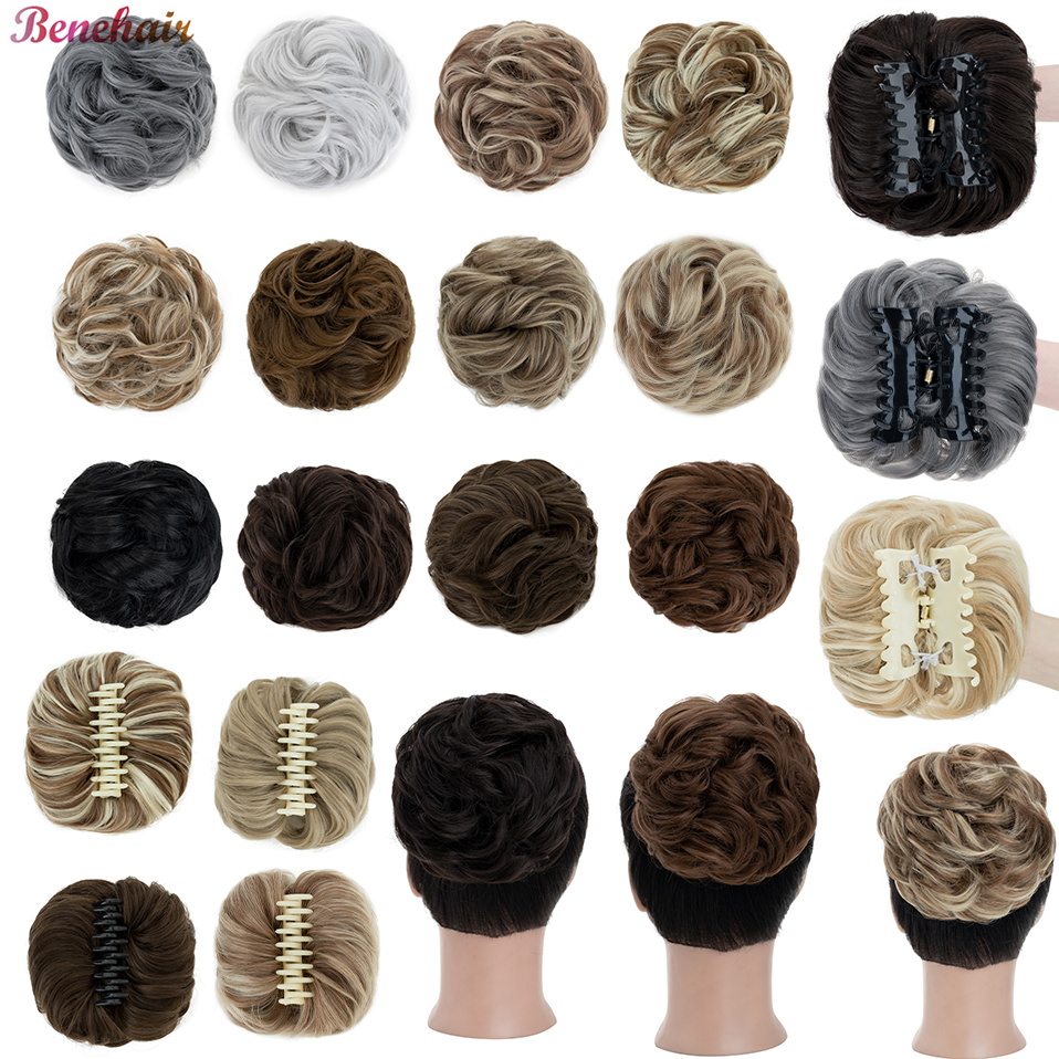 Claw Clip Messy Bun Hair Piece - Benehair 여성용 지저분한 헤어 번 합성