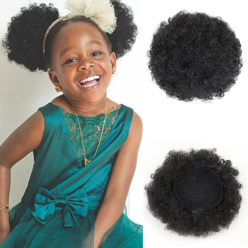 Drawstring Afro Curly Puff Ponytail - 6 인치 아프로 퍼프 Drawstring 포니