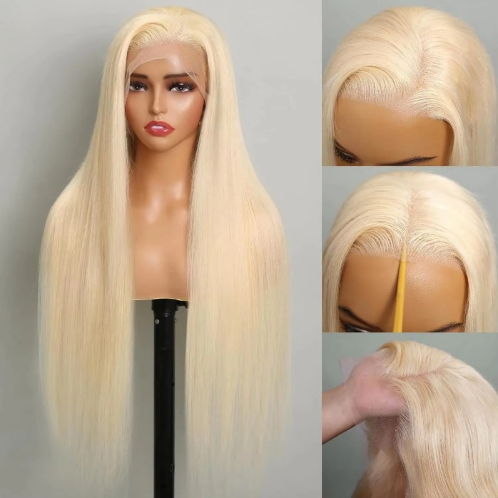 Lace Front Wigs - 613 금발 인모 가발 HD 레이스