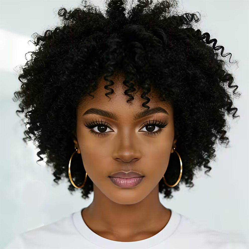 Short Pixie Cut Wig Human Hair Cheap - 인간 모발 단발 가발 짧은 곱슬머리