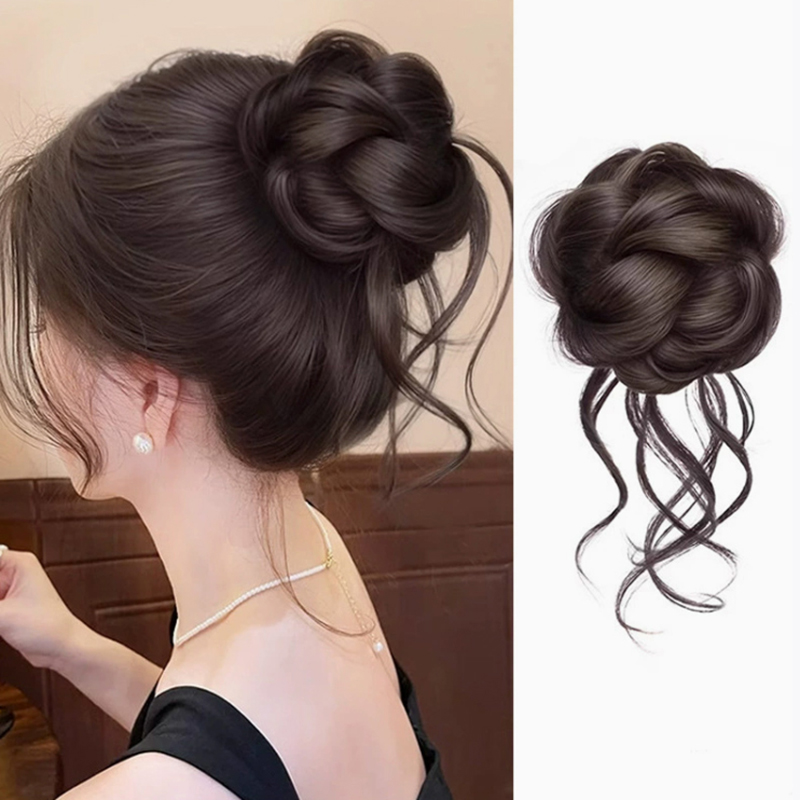 Claw Clip Messy Bun Hair Piece - 새로운 합성 헤어 번 시뇽 메시