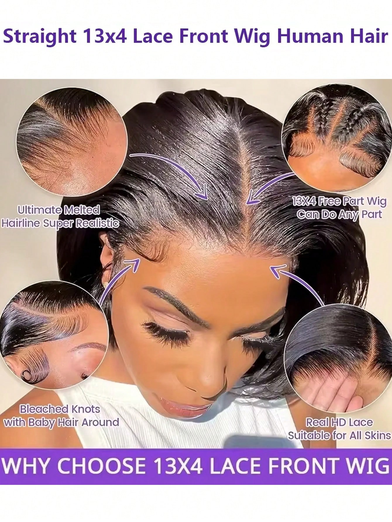 고위크 250% 밀도 13x4 레이스 프론탈 가발, 실 - Pre Parted 13X4 Lace Front Bob Wig 리뷰 및 가격