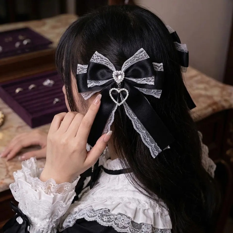 1/2Pc Kawaii Y2k 스타일 고딕 헤어 클립  - Hair Clips 리뷰 및 가격