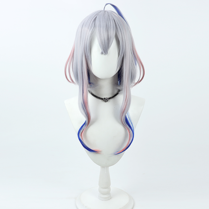 아마네 카나타 코스프레 가발 Vtuber 그레이 핑크  - Synthetic Wigs 리뷰 및 가격
