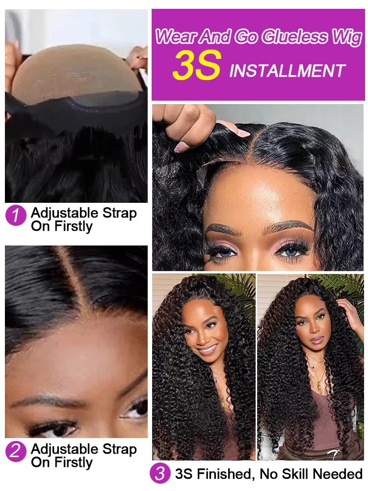 40 46인치 워터 웨이브 컬리 레이스 프론트 가발 1 - Water Wave Bulk Human Hair For Braiding 리뷰 및 가격
