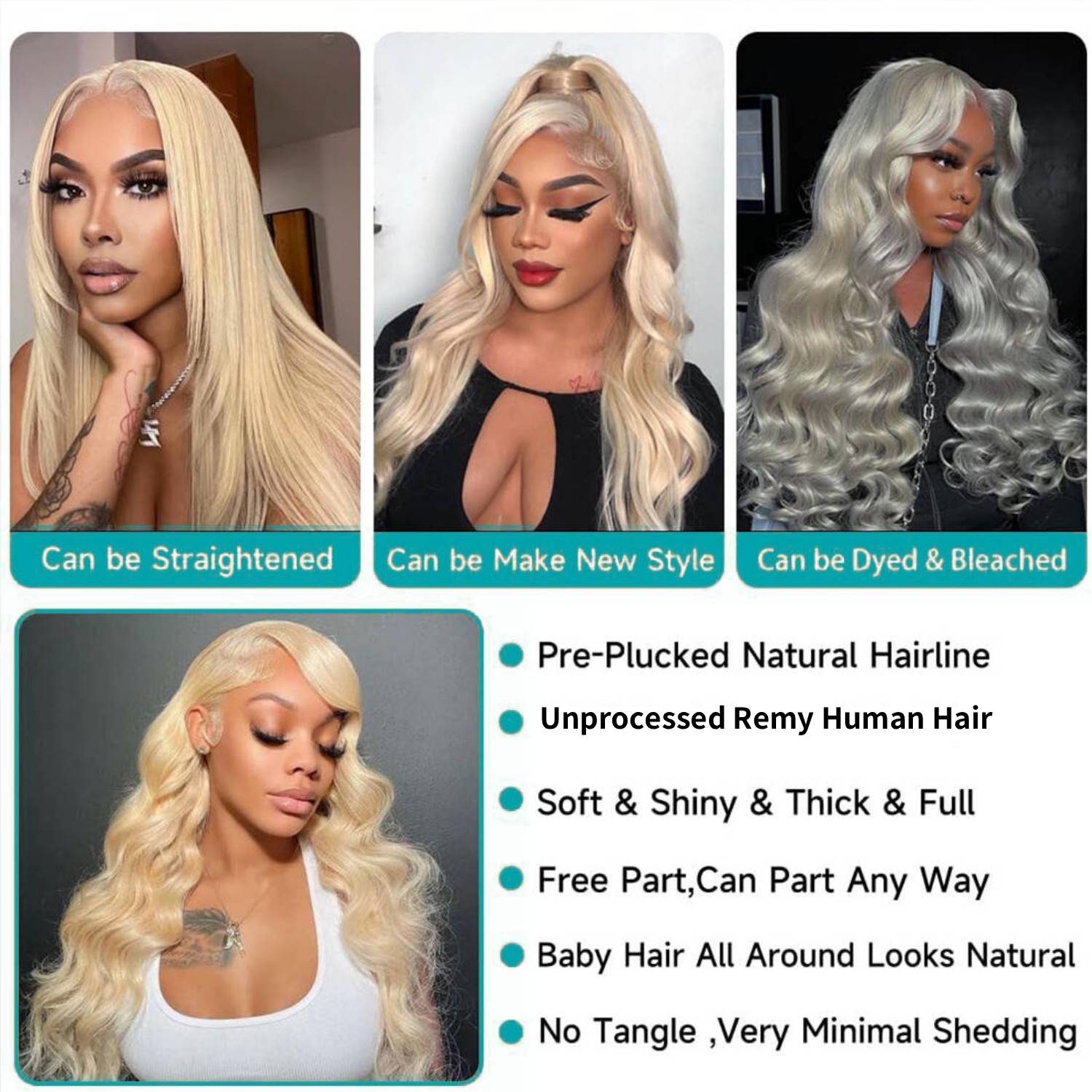 613 허니 블론드 실키 롱 바디 웨이브 브라질리언 버 - 613 Blonde Body Wave Lace Front Wig 리뷰 및 가격