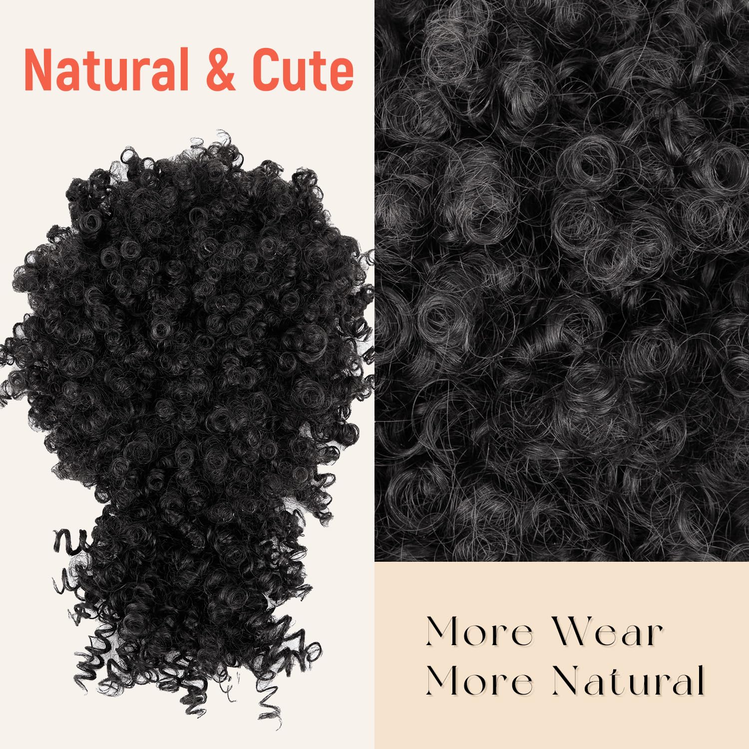 짧은 드로스트링 포니테일 앞머리 포함 아프로 퍼프 포니 - Drawstring Afro Curly Puff Ponytail 리뷰 및 가격