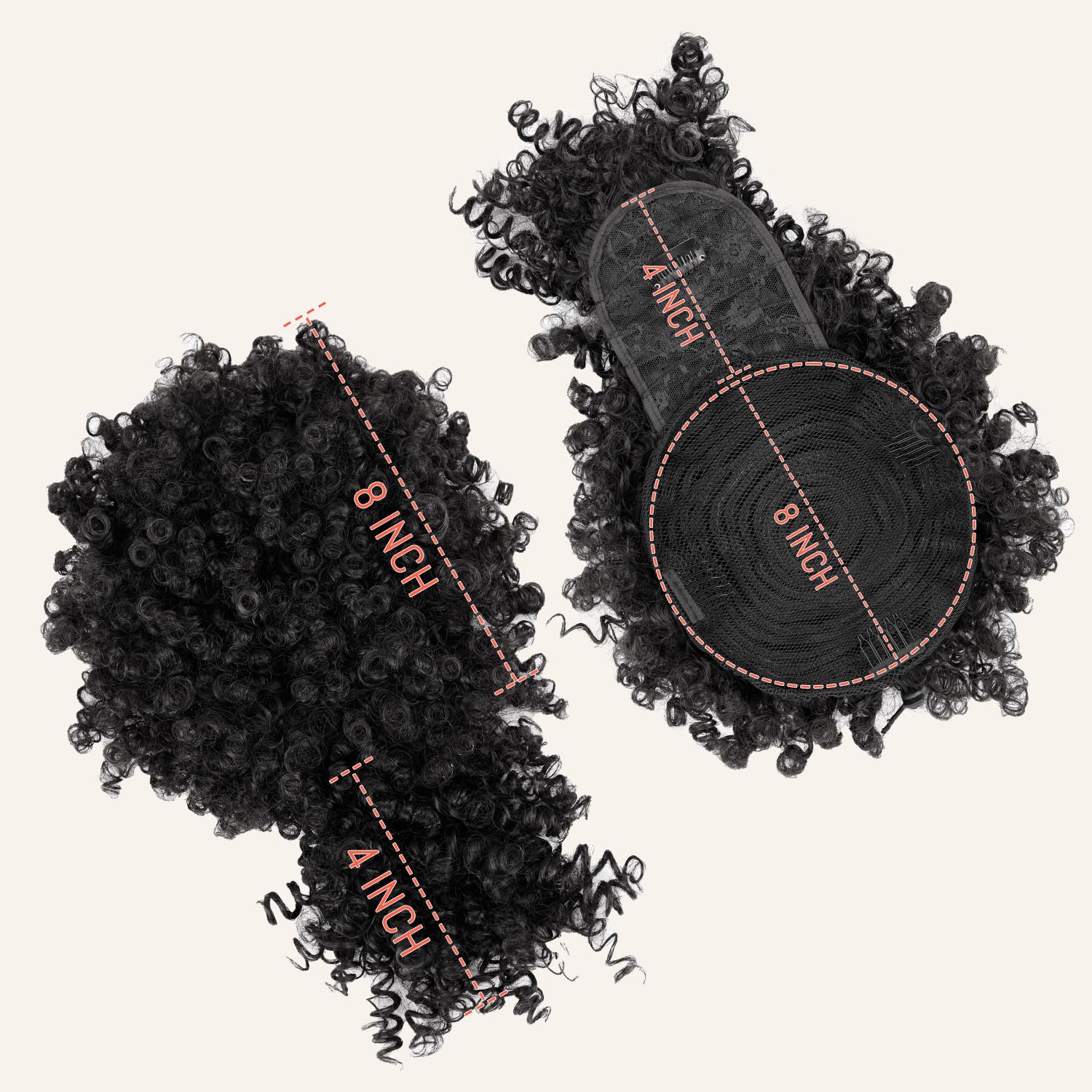 짧은 드로스트링 포니테일 앞머리 포함 아프로 퍼프 포니 - Drawstring Afro Curly Puff Ponytail 리뷰 및 가격