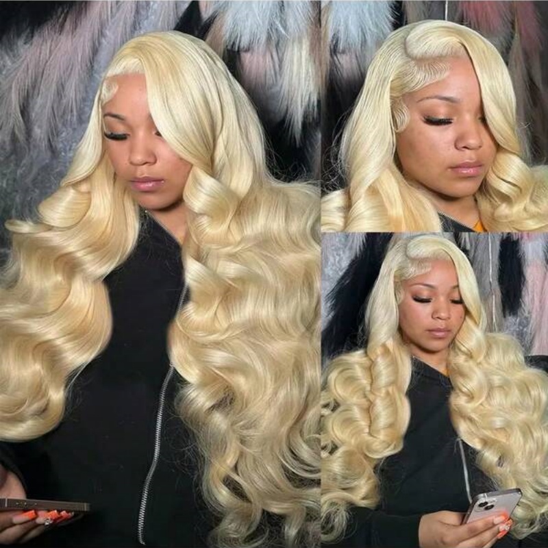 허니 블론드 613 바디 웨이브 인모 가발 13x6 H - 613 Blonde Body Wave Lace Front Wig 리뷰 및 가격