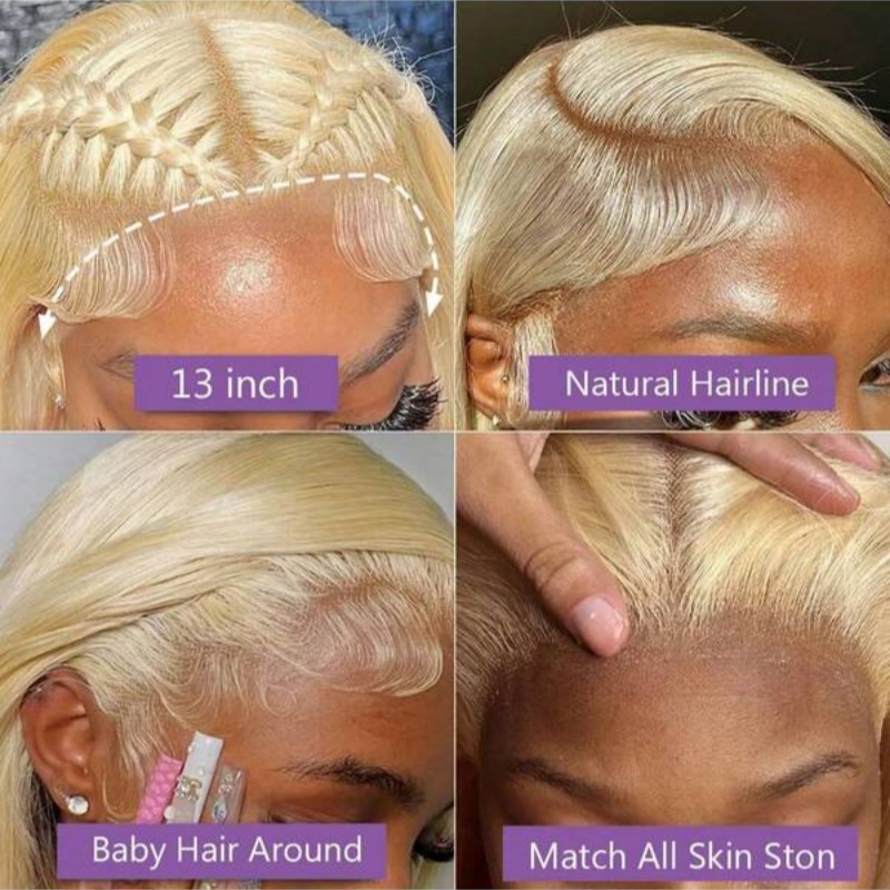 허니 블론드 613 바디 웨이브 인모 가발 13x6 H - 613 Blonde Body Wave Lace Front Wig 리뷰 및 가격