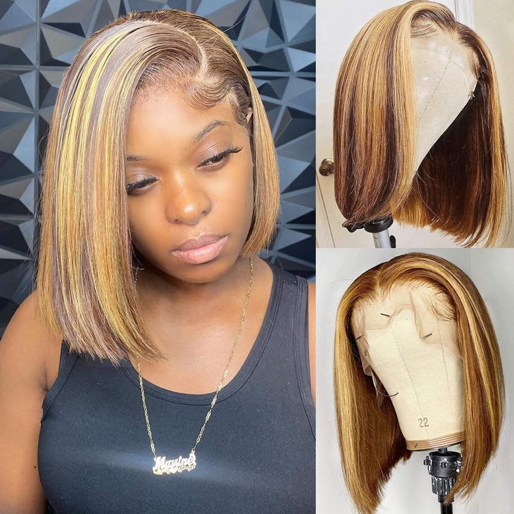 밥 가발 인모 13x4 HD 레이스 프론탈 숏 스트레이 - Pre Parted 13X4 Lace Front Bob Wig 리뷰 및 가격
