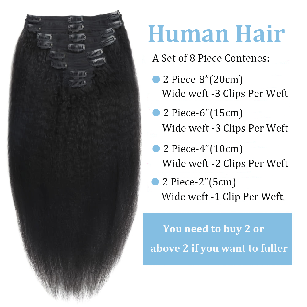 인간의 머리카락 확장에 변태 스트레이트 클립 브라질 1 - Seamless Clip In Hair Extensions Human Hair 리뷰 및 가격
