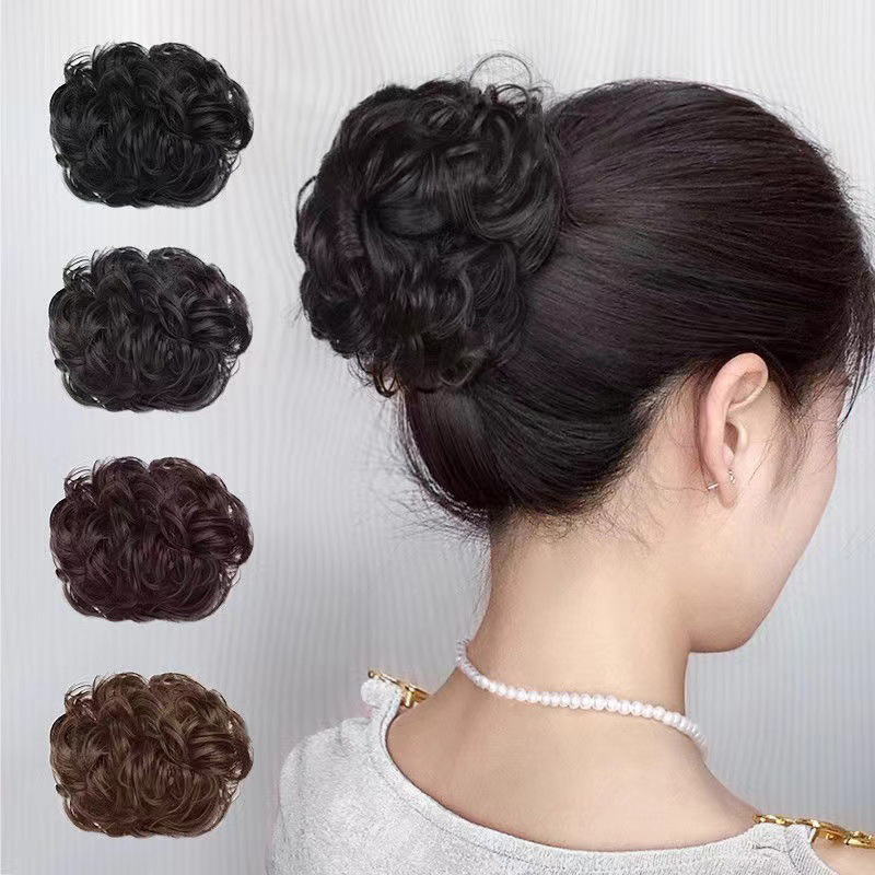 새로운 합성 시뇽 메시 번 클립형 헤어피스 웨이브 곱슬 - Claw Clip Messy Bun Hair Piece 리뷰 및 가격