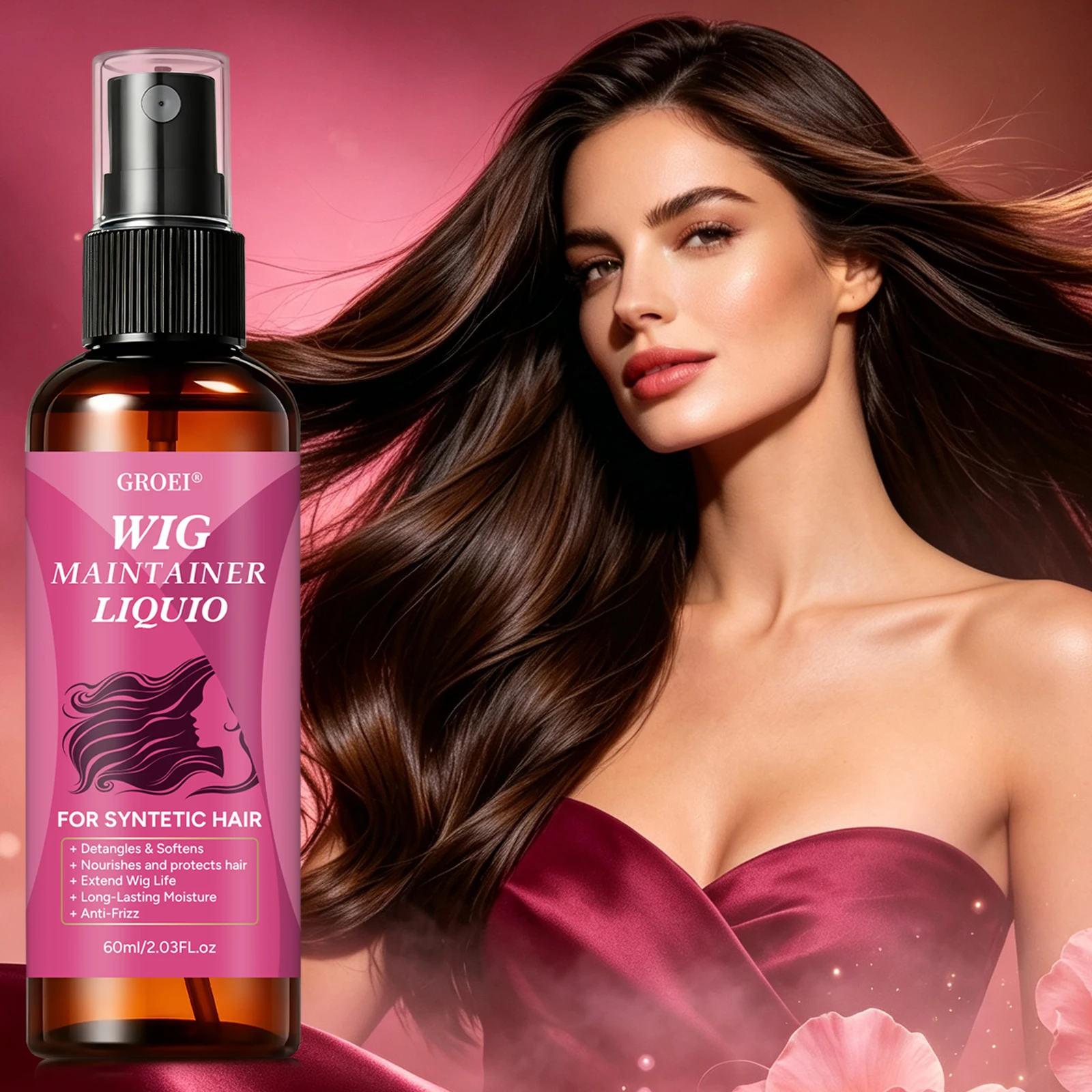 그로이 안티 프리즈 가발 관리 스프레이 60ml, 합성 - Synthetic Wigs 리뷰 및 가격