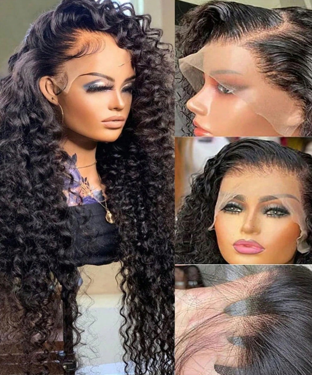 딥 웨이브 레이스 프론트 가발 인모 13x4 HD 레이 - Human Hair Wigs 리뷰 및 가격