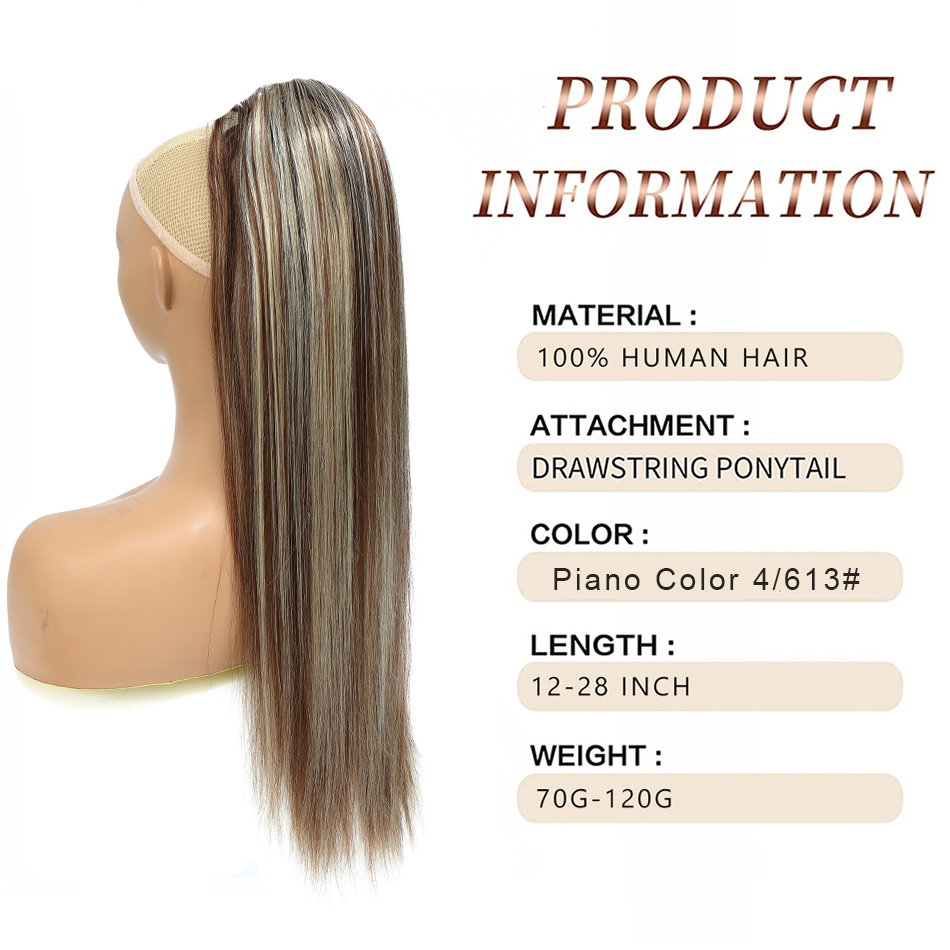 SOVO Drawstring 포니 테일 인간의 머리카락 - Seamless Clip In Hair Extensions Human Hair 리뷰 및 가격