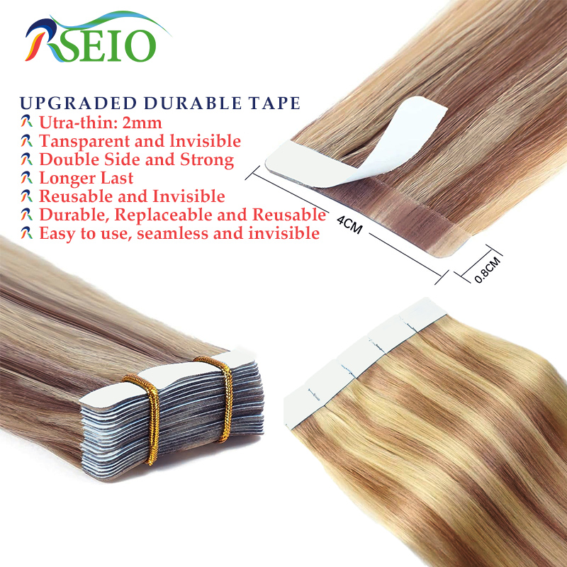 RSEIO 스트레이트 인모 연장 테이프, 실제 천연 헤 - Invisible Tape In Extensions Real Hair 리뷰 및 가격