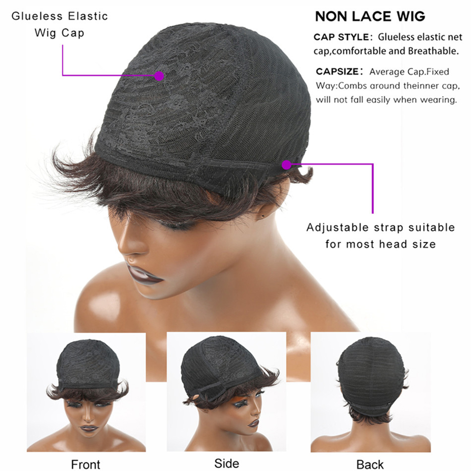 짧은 인모 가발 픽시 컷 스트레이트 퍼루크 브라질 처녀 - Short Pixie Cut Wig Human Hair Cheap 리뷰 및 가격