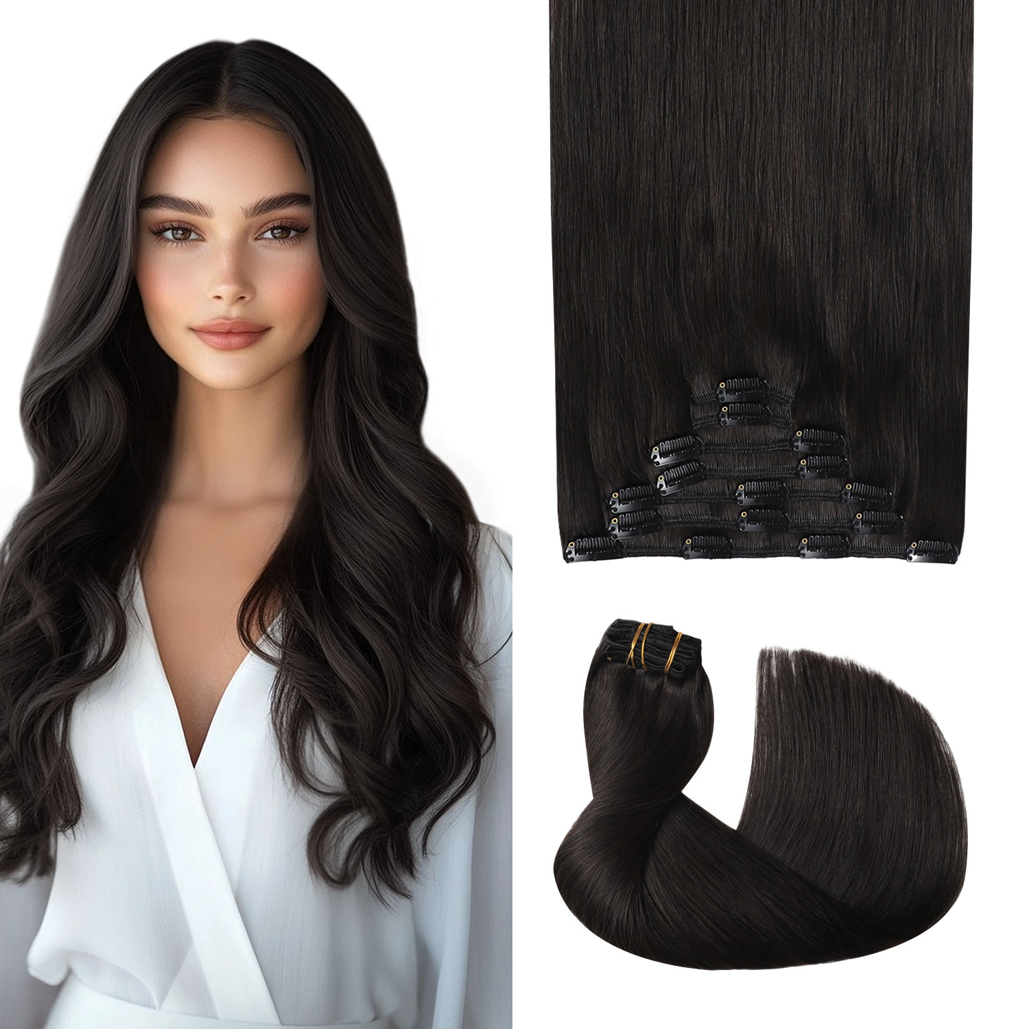 스윗멧 프로2.0 클립인 헤어 익스텐션 천연 인모 12 - Seamless Clip In Hair Extensions Human Hair 리뷰 및 가격