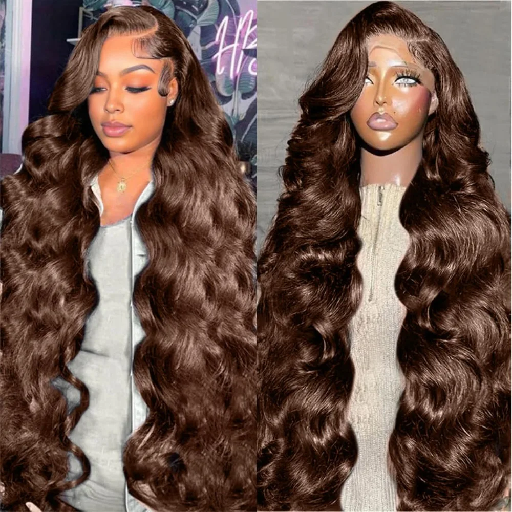 초콜릿 # 4 바디 웨이브 가발 220% 밀도 레미 헤 - Hd Lace Frontal Wig Human Hair Pre Plucked 리뷰 및 가격