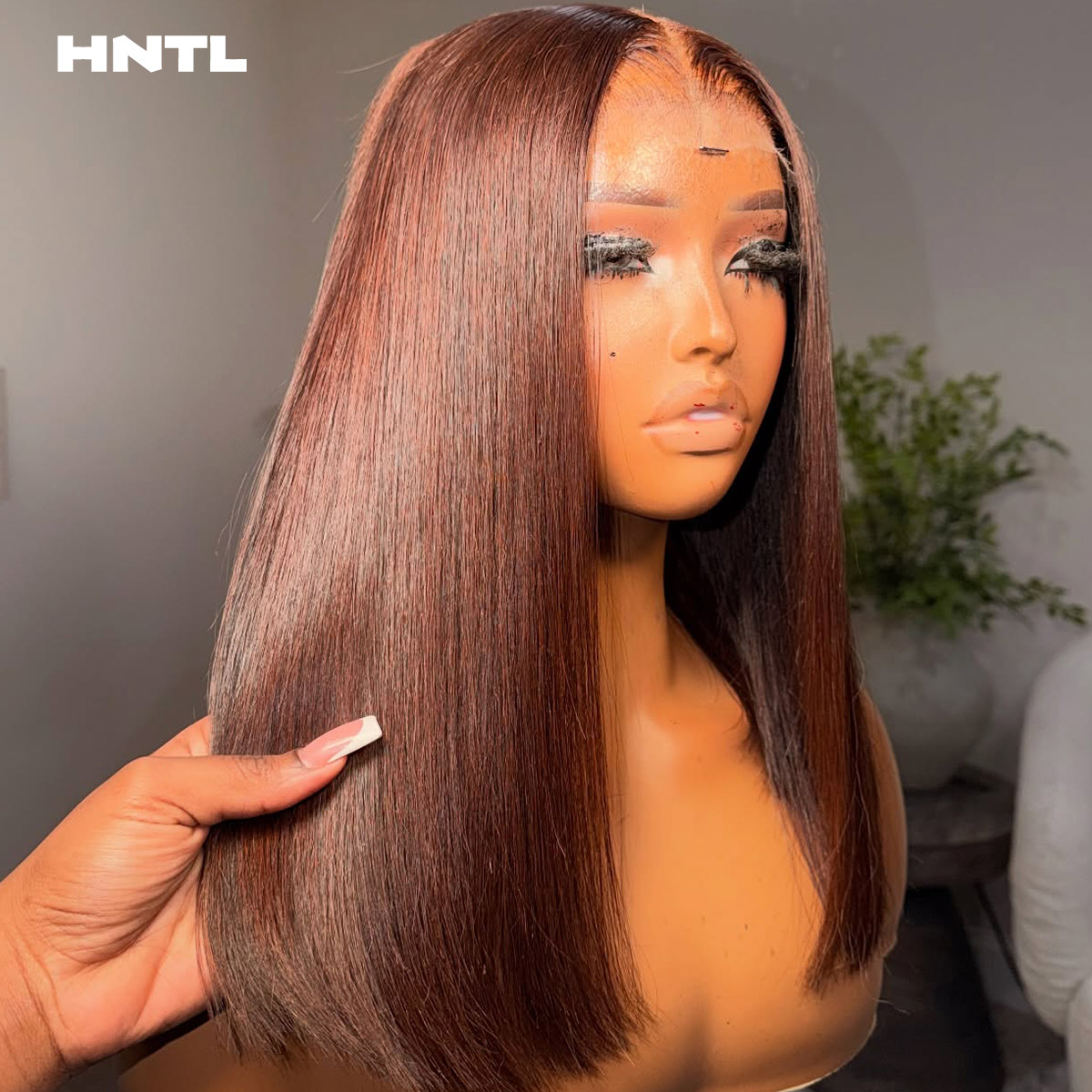 글루리스 웨어앤고 브라운 컬러 밥 가발 인모 13x4  - Pre Parted 13X4 Lace Front Bob Wig 리뷰 및 가격
