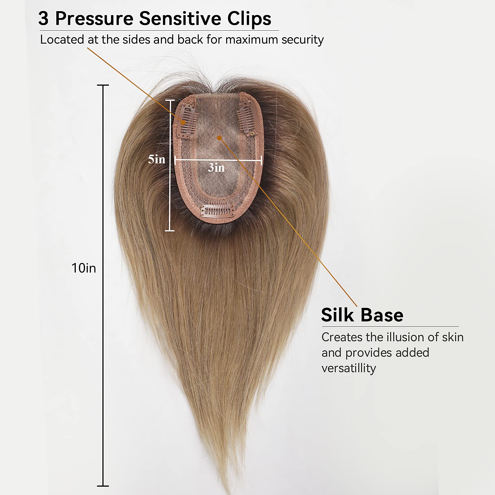 여성용 100% 레미 인간 헤어 토퍼 스트레이트 브라운 - Seamless Clip In Hair Extensions Human Hair 리뷰 및 가격