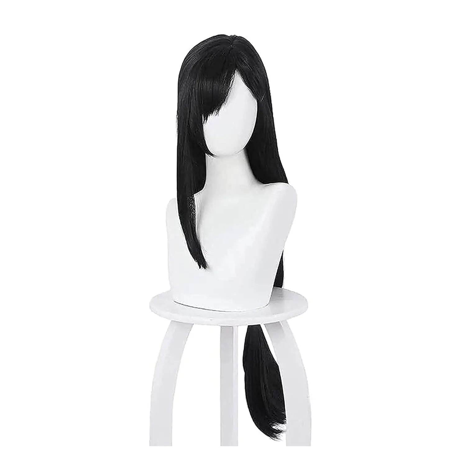 티파 록하트 코스프레 가발 애니메이션 롱 블랙 스트레이 - Synthetic Braided Wigs For Black Women 리뷰 및 가격