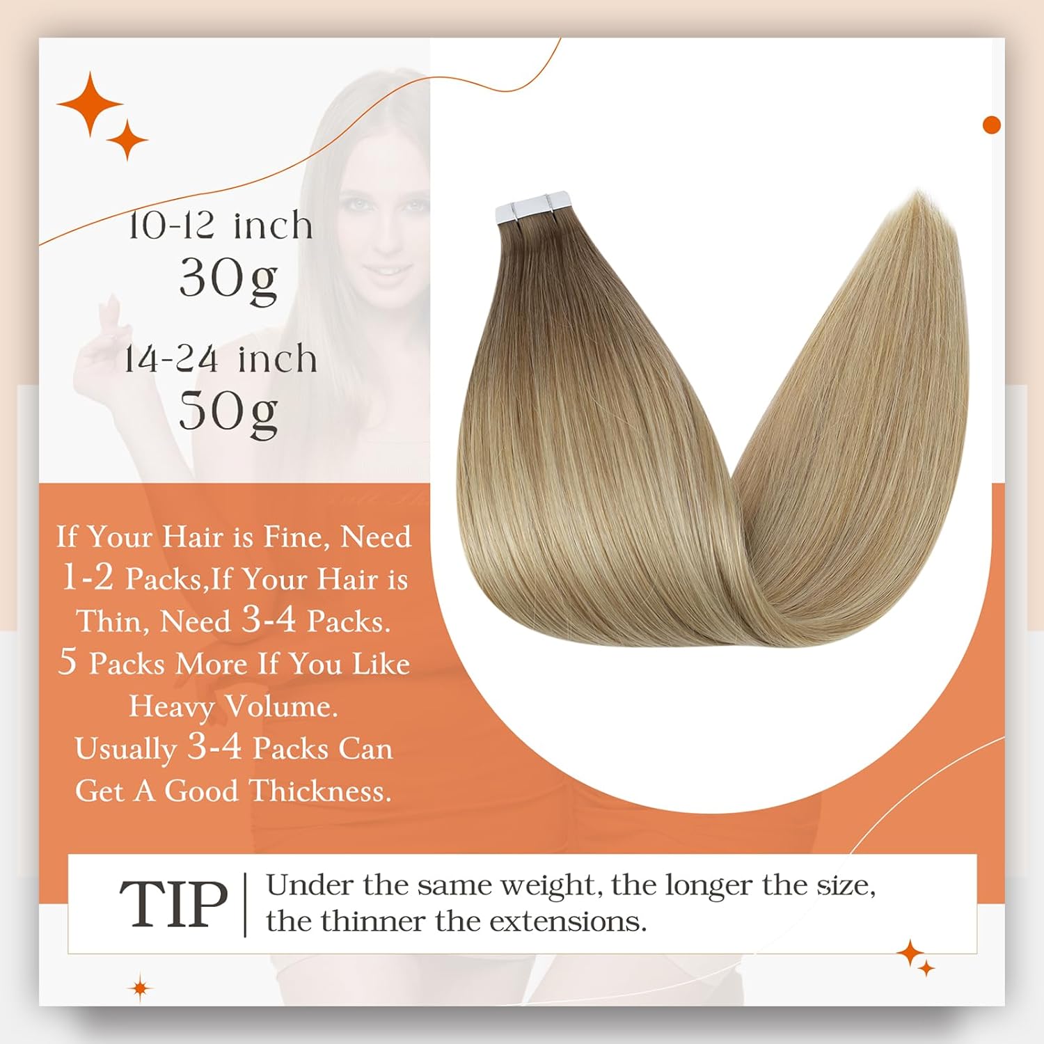 헤어 익스텐션의 풀 샤인 옴버 테이프 인간의 머리카락  - Invisible Tape In Extensions Real Hair 리뷰 및 가격
