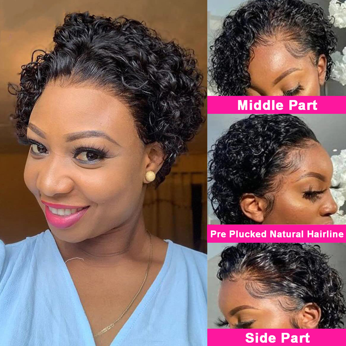 픽시컷 가발 13x4 픽시 곱슬머리 인모 가발 브라질  - Short Pixie Cut Wig Human Hair Cheap 리뷰 및 가격