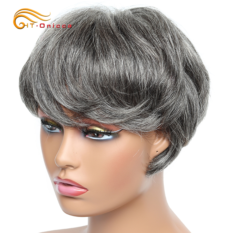 저렴한 짧은 가발 흑인 여성을위한 직선 인간의 머리 가 - Short Pixie Cut Wig Human Hair Cheap 리뷰 및 가격