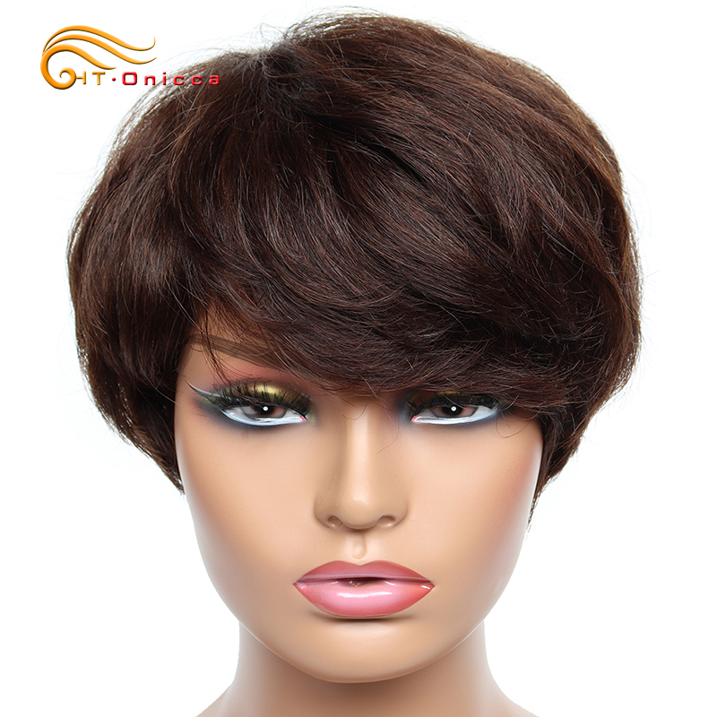 저렴한 짧은 가발 흑인 여성을위한 직선 인간의 머리 가 - Short Pixie Cut Wig Human Hair Cheap 리뷰 및 가격