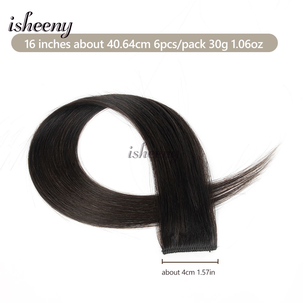 이시니 6피스 미니 클립인 인모 패드 1클립 온 머신  - Seamless Clip In Hair Extensions Human Hair 리뷰 및 가격