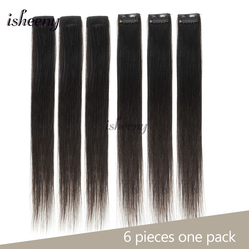 이시니 6피스 미니 클립인 인모 패드 1클립 온 머신  - Seamless Clip In Hair Extensions Human Hair 리뷰 및 가격