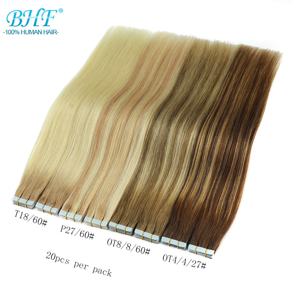 BHF 테이프 인 헤어 익스텐션 스트레이트 인간 헤어  - Invisible Tape In Extensions Real Hair 리뷰 및 가격