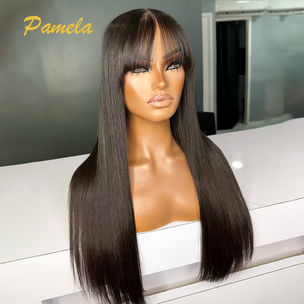브라질리언 프리컷 본 스트레이트 인모 앞머리 있는 36 - Lace Front Wigs 리뷰 및 가격