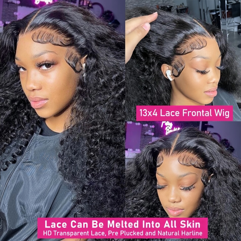 200 밀도 워터 웨이브 레이스 프론트 가발 4x4 5 - Human Hair Wigs 리뷰 및 가격