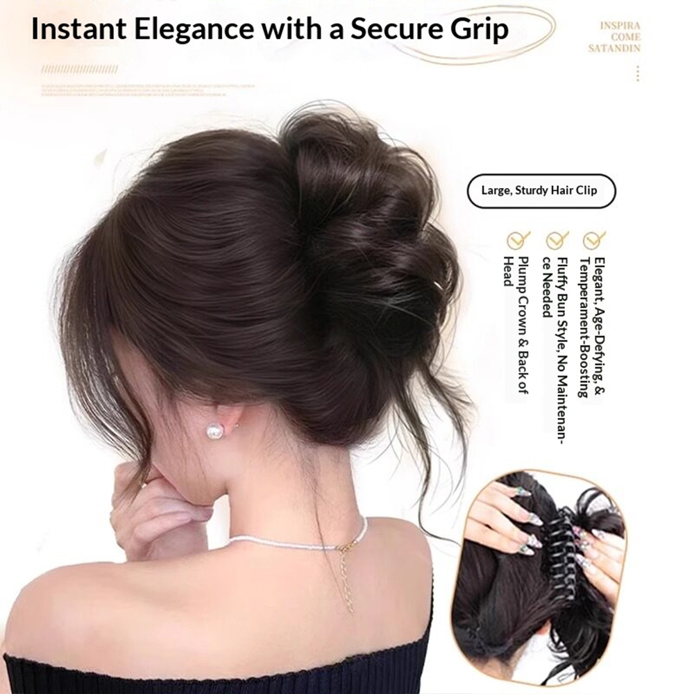 1개 우아한 시뇽 번 익스텐션 클로 클립 합성 헤어피스 - Claw Clip Messy Bun Hair Piece 리뷰 및 가격