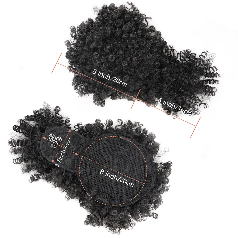 아프로 퍼프 드로스트링 포니테일 앞머리 포함 파인애플  - Drawstring Afro Curly Puff Ponytail 리뷰 및 가격