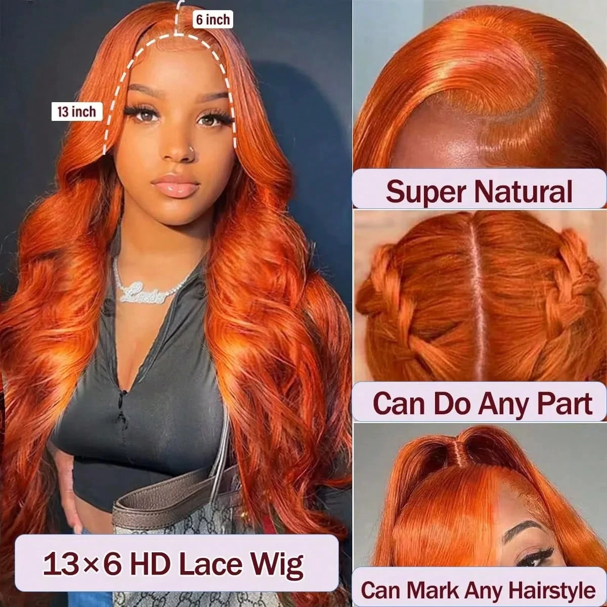 진저 오렌지 13X6 HD 레이스 프론탈 인모 가발 2 - Hd Lace Frontal Wig Human Hair Pre Plucked 리뷰 및 가격
